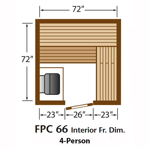 Finlandia FPC-66 Pre-Cut Sauna Kit