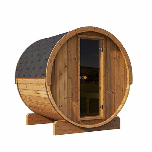 SaunaLife E7 4-Person Barrel Sauna Kit