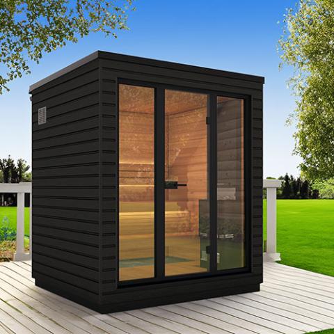 Saunum Classic Mini Prebuilt Outdoor Sauna Cabin